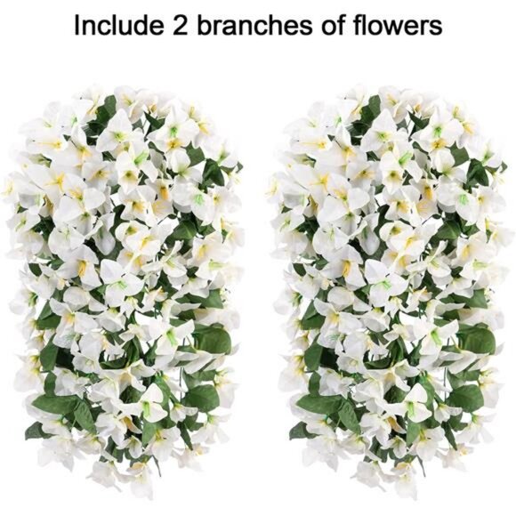 Bougainvillea Artificial Hanging Flowers Plants for Outdoors Decoration, 2pcs - Picture 5 of 7